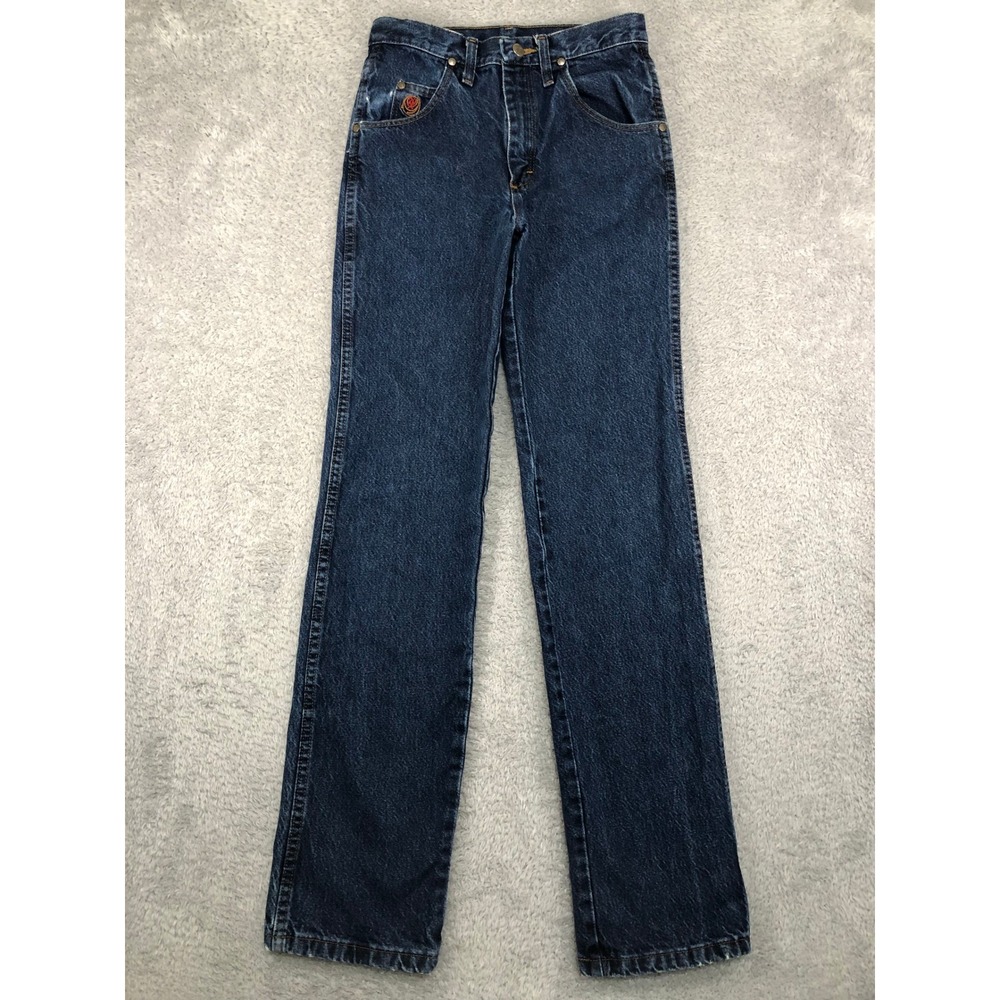 Wrangler 20X Jeans Men 27x34 (Tag 28x34) Blue Slim Fit Western Distressed